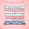 Bright Pastel Girly Aztec Pattern Decorative Throw Pillow Cover