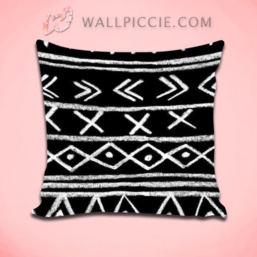 Chalkboard Tribal Pattern Decorative Throw Pillow Cover