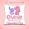 Cute Ohana Means Family Quote Decorative Pillow Cover