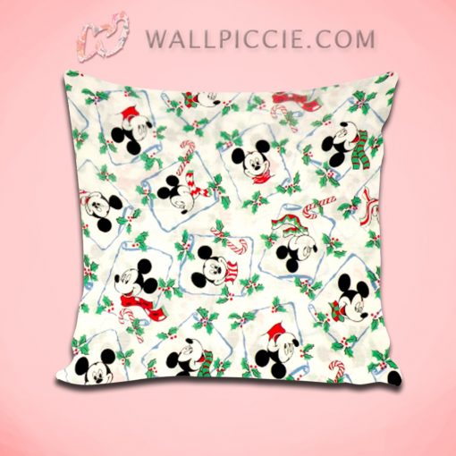 Disney Mickey Mouse Christmas Pattern Decorative Pillow Cover