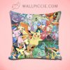 Eevolution Pokemon Pikachu Collage Throw Pillow Cover