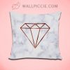 Elegant Clear Faux Rose Gold Diamond Decorative Pillow Cover