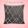 Elegant Faux Rose Gold Geometric Decorative Pillow Cover