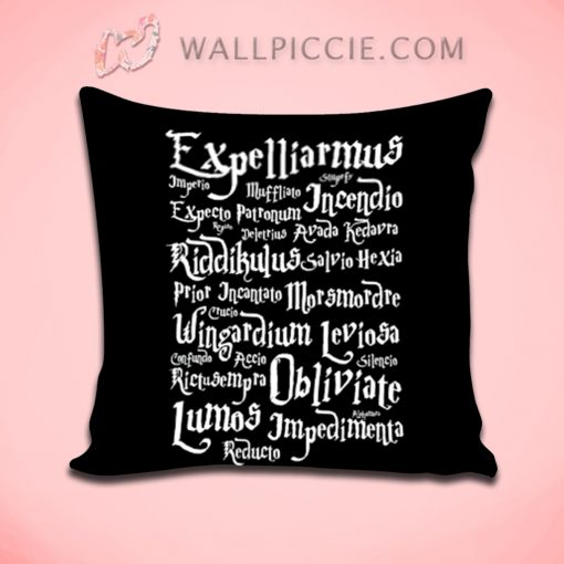 Expelliarmus Harry Potter Quote Decorative Pillow Cover