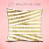 Faux Gold foil Geometric Stripes Decorative Pillow Cover