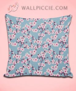 Floral Cherry Blossoms Decorative Pillow Cover