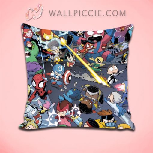 Funny Baby Avengers Throw Pillow Cover