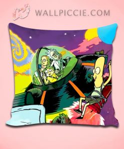 Funny Rick Morty In Space Decorative Pillow Cover