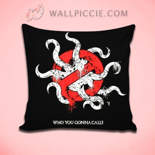 Ghostbusters Who You Gonna Call Quote Throw Pillow Cover