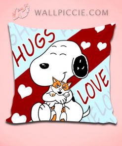 Hugs Love Snoopy Decorative Pillow Cover