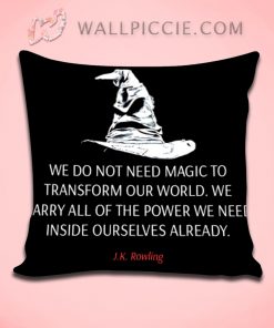 JK Rowling Quote Decorative Pillow Cover