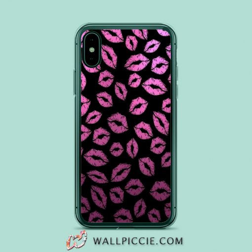 Kiss Pink Pattern iPhone Xr Case