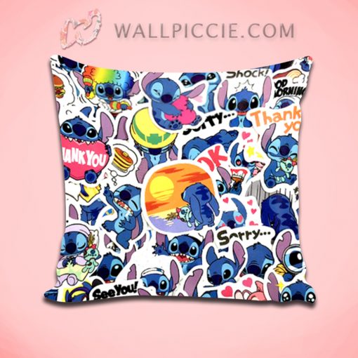 Lilo Stitch Funny Moment Collage Decorative Pillow Cover