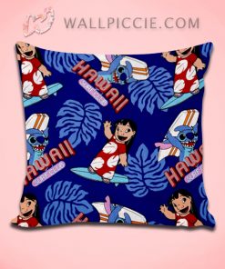 Lilo Stitch Hawaii Pattern Decorative Pillow Cover