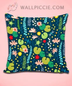 Lily Pad tropical Flower Decorative Pillow Cover