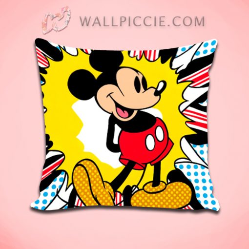 Mickey Mouse Colorful Pop Art Decorative Pillow Cover