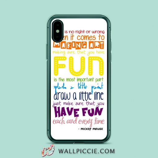 Mickey Mouse Disney Quote iPhone Xr Case