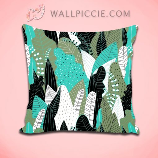Mid Century Modern Inspired Tropical Plant Decorative Pillow Cover