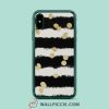 Modern Black Watercolor Stripes iPhone Xr Case