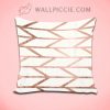 Modern Faux Rose Gold Herringbone Decorative Pillow Cover