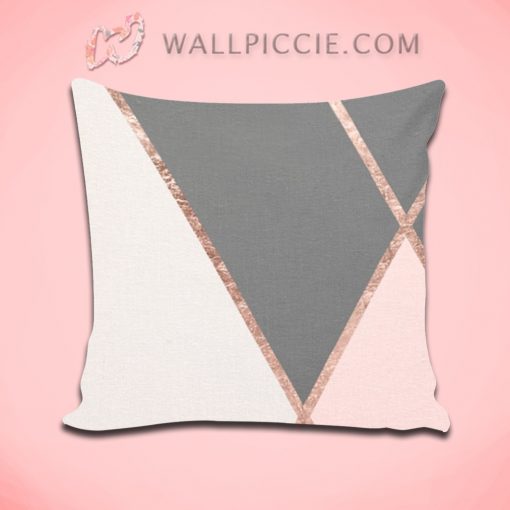 Modern Pink Grey Colour Decorative Pillow Cover