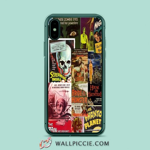 Monster Movie Poster Collage iPhone Xr Case