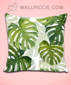 Monstera Leaf Tropical Pattern Decorative Pillow Cover