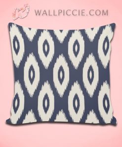 Navy Blue and Ivory Tribal Decorative Throw Pillow Cover