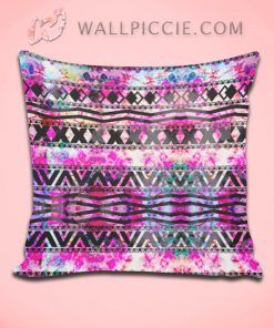 Neon Floral Nebula Galaxy Decorative Throw Pillow Cover