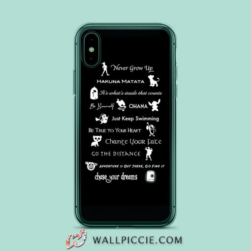 Never Grow Up Hakuna Matata Quote iPhone Xr Case