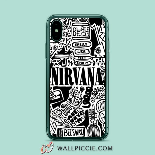Nirvana Hippie Music Collage iPhone Xr Case