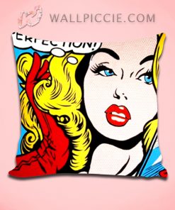 Perfection Girl Retro Pop Art Decorative Pillow Cover