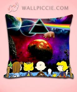 Pink Floyd Snoopy Peanuts Gang Decorative Pillow Cover