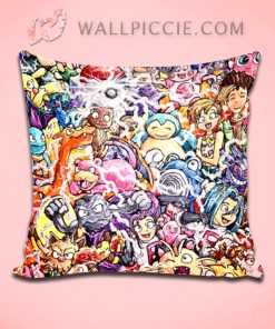 Pokemon All Character Painting Decorative Pillow Cover
