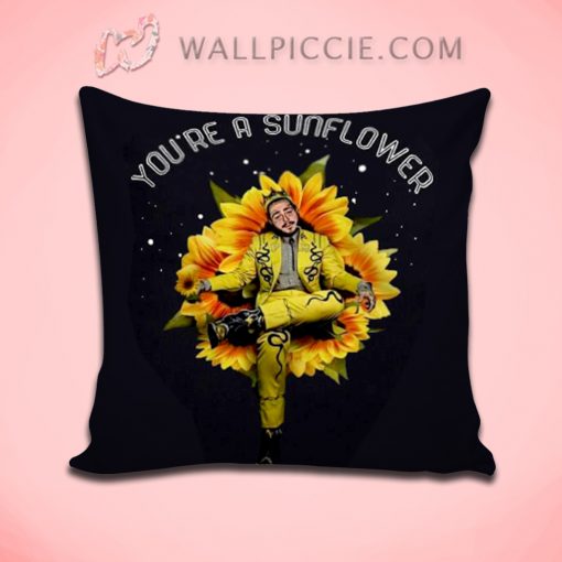 Post Malone You Are A Sunflower Throw Pillow Cover
