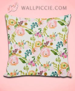 Ranunculus Floral Watercolor Decorative Pillow Cover