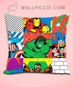 Retro Avengers Comic Pop Art Decorative Pillow Cover