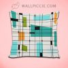 Retro Grid And Starbursts Decorative Pillow Cover
