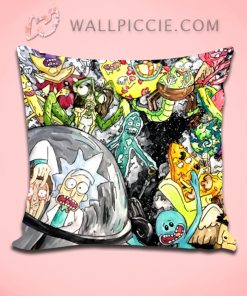 Rick Morty In Space Decorative Pillow Cover