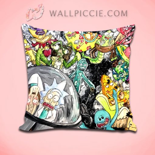 Rick Morty In Space Decorative Pillow Cover