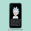 Rick Sanchez Quote iPhone Xr Case