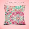 Romantic Pink Retro Floral Pattern Decorative Pillow Cover