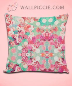 Romantic Pink Retro Floral Pattern Decorative Pillow Cover