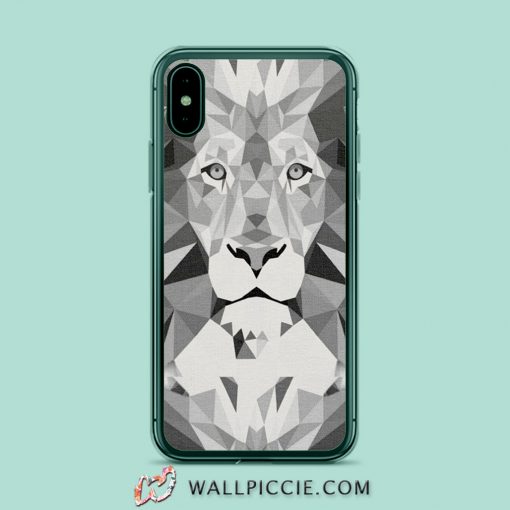 Silver Geometric Lion iPhone Xr Case