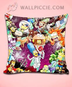 Simpson Family Treehouse Of Horror Decorative Pillow Cover