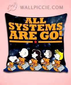 Snoopy And Peanuts Gang In Space Decorative Pillow Cover