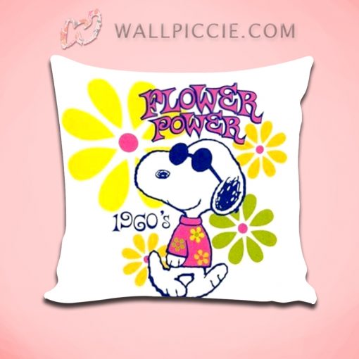 Snoopy Flower Power Decorative Pillow Cover