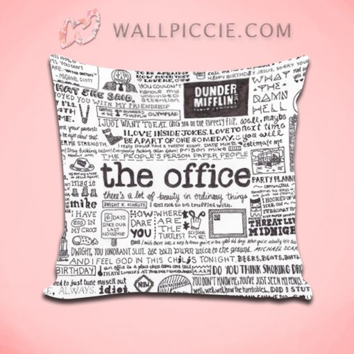 The Office Quote Collage Decorative Pillow Cover