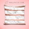 Trendy Chic Rose Gold Marbles Decorative Pillow Cover