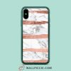 Trendy Chic Rose Gold Marbles iPhone Xr Case